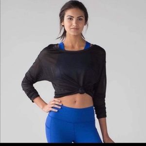 Lululemon- Black Mesh Long Sleeve